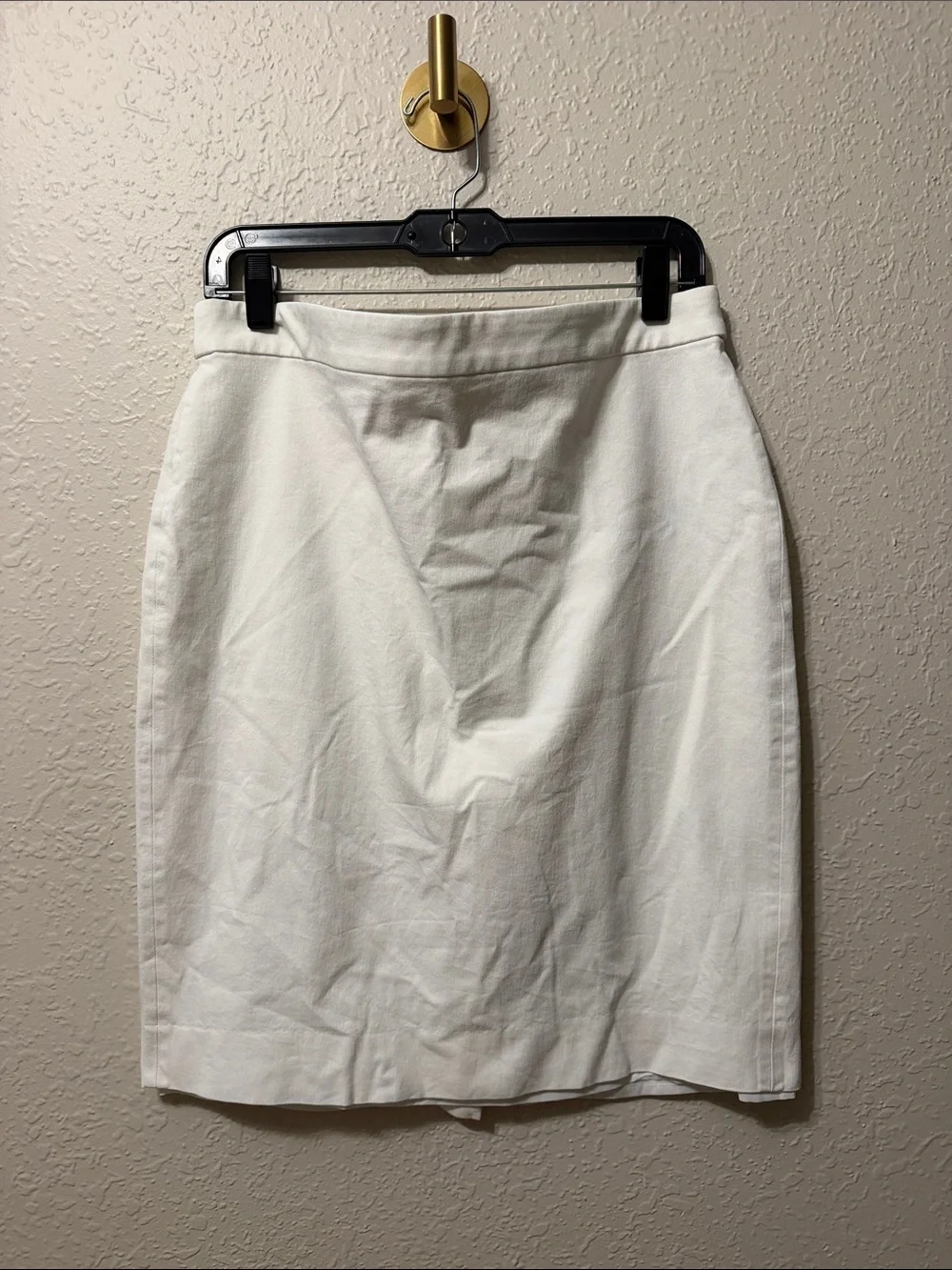 J. Crew No. 2 White Cotton Blend Pencil Skirt